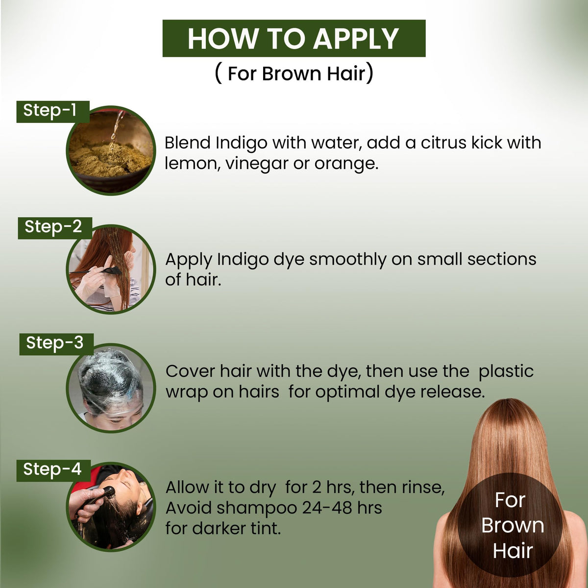 Herbal Magic's Organic USDA Indigo Powder for Hair, Herbal Hair Dye, Natural Hair Mask/Color - Free from Fillers & Preservatives -200g