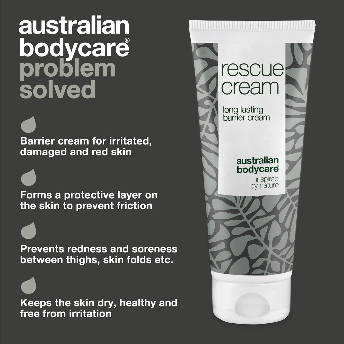 Australian Bodycare Rescue Cream for Sore Skin | Anti Redness Cream for Sore Bum | Bedsore Treatment | Healing Cream for Wounds & Nappy Rash | Barrier Cream for bedsores | 100ml