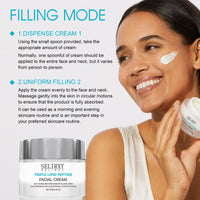 Triple Lipid-Peptide Cream, Anti-Ageing Cream, Moisturising Cream，Hydrating Ultra-Light Gel-Cream Day Moisturiser Leaves Skin Smooth, Glowing and Rejuvenated, Suitable for All Skin Types