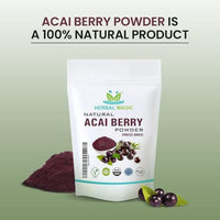 Herbal Magic's Freeze Dried Acai Berry Powder - Wild-harvested - Delicious Smoothies, Puddings and Dessert- Free from Fillers & Preservatives-100g (Pack of 1)