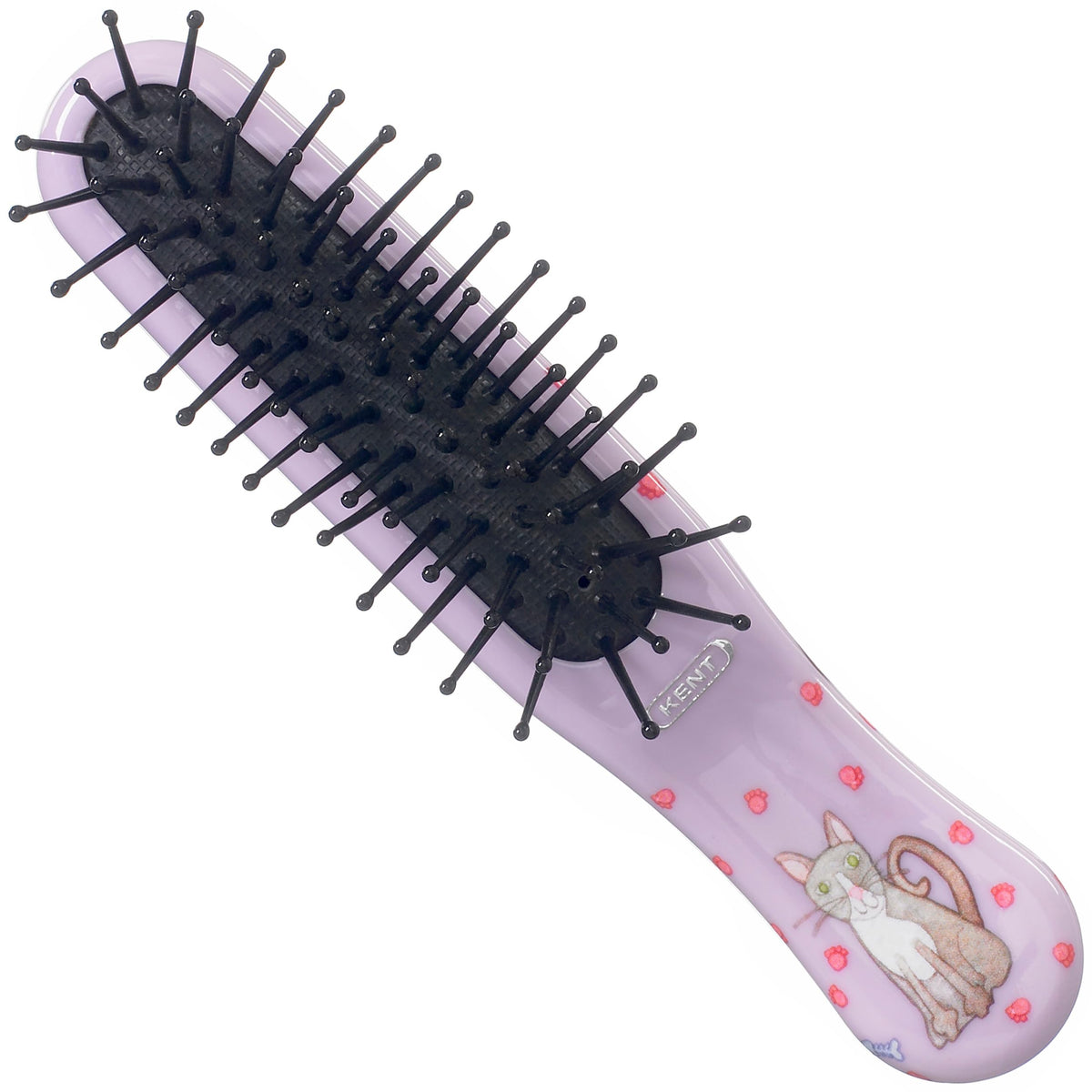 KENT Kent ArtHedz Cats Designed Pocket Size Hairbrush