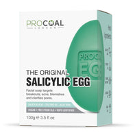 PROCOAL Salicylic Egg, Natural Salicylic Acid Soap 100g by Procoal - Salicylic Acid Face & Body Wash For Combination, Oily, Blemish Prone Complexion, Vegan Face Soap & Cruelty-free