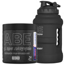 Applied Nutrition Bundle ABE Pre Workout 375g + JUG 2.5 LT Matt Black | All Black Everything Pre Workout Powder, Energy & Physical Performance with Creatine, Beta Alanine (Energy Flavour)
