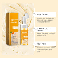 Brightening Face Wash, Turmeric Kojic Acid Foaming Facial Cleanser, Turmeric Face Wash with Brush, Foaming Face Cleanser Women for Skin Tone, Reduce Blemish & Acne, Gentle Cleanser for Hydrate Skin
