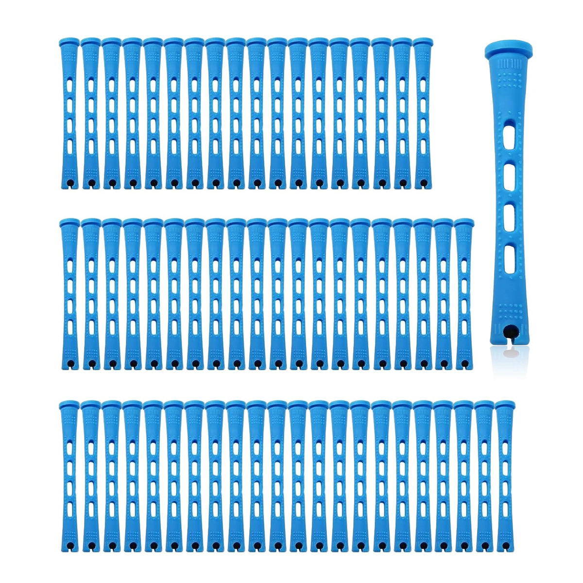 Honicemar 60 Pcs Perm Rollers Set for Long & Short Hair - 0.35 Inch Small Cold Wave Rods, DIY Curling Tools for Natural Hairstyles, Hair Curling Rods for Home or Salon Styling