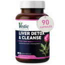 Vedic Essentials Vedic Advanced Liver Cleanse & Detox | High Strength Liver Support Capsules | 13 Essential Natural Ingredients for Healthy Liver Function | Vegan, UK Made, Premium Supplement