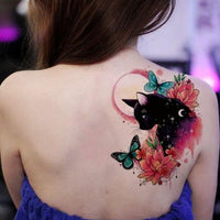 Nirbffo Fish Cat Bird Tiger Temporary Tattoo for Women 5Pieces
