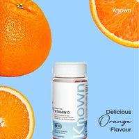 Vitamin D3 Gummies (2000IU) by Known | Essential Support for Your Bones, Muscles & Immune System | Delicious Natural Orange Flavour | 60 One-a-Day Vegetarian Vitamin Gummies (Two Months’ Supply) (1)