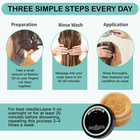 Ninnyi 60ml Raw Batana Oil for Hair Growth, Batana Oil Organic for Repair Damaged Hair Thicker Stronger Healthier Hair Shine