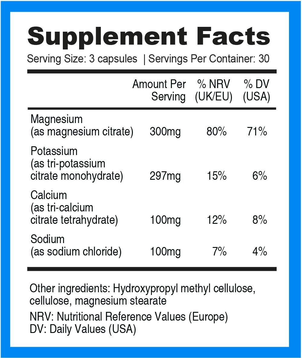 Nutri-Align Keto Electrolytes: Magnesium, Potassium, Calcium, Sodium. For Optimal Electrolyte Balance on Keto. Electrolyte Supplement from Nutri-Align Keto Range. 90 Capsules.