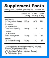 Nutri-Align Keto Electrolytes: Magnesium, Potassium, Calcium, Sodium. For Optimal Electrolyte Balance on Keto. Electrolyte Supplement from Nutri-Align Keto Range. 90 Capsules.