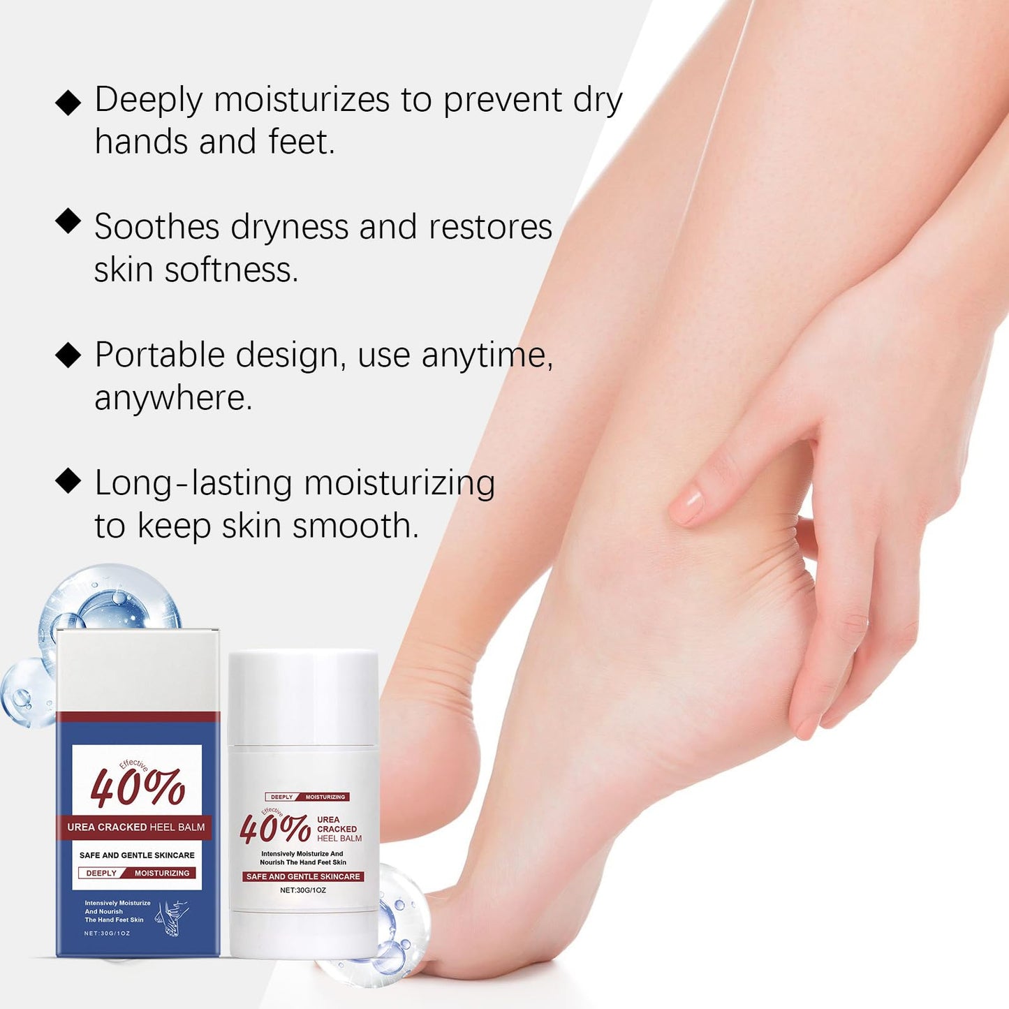 EONFAVE Urea Foot Cream - Urea 40% Foot Care Cream - Urea Cream for Feet - Moisturise and Protect Dry and Callused Feet - Cracked Heels and Dry Skin Deep Moisturizing,Callus Remover Nourishes Soften