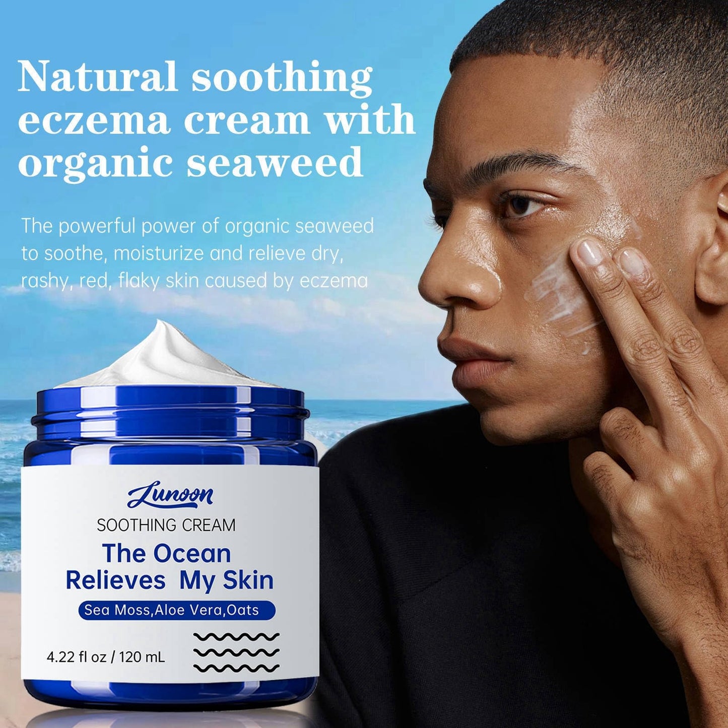 HIVETZ Natural Soothing Cream,Skin Repairing Cream for Face Body,Natural Face Cream Body Lotion,Hydrating Soothing Cream,Nourishing Face Moisturiser for Women and Men,Anti Wrinkle Moisturiser Face,120ml