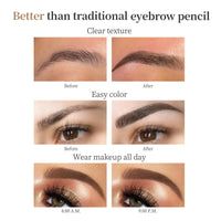 Mikloven New 4 Tip Eyebrow Pencil, Magic Liquid Microblade Brow Pen, Waterproof Long-Lasting Light Brown Brow Tint, Natural Hair-Like Strokes for Defined Contouring Brows Includes Eyebrow Razor