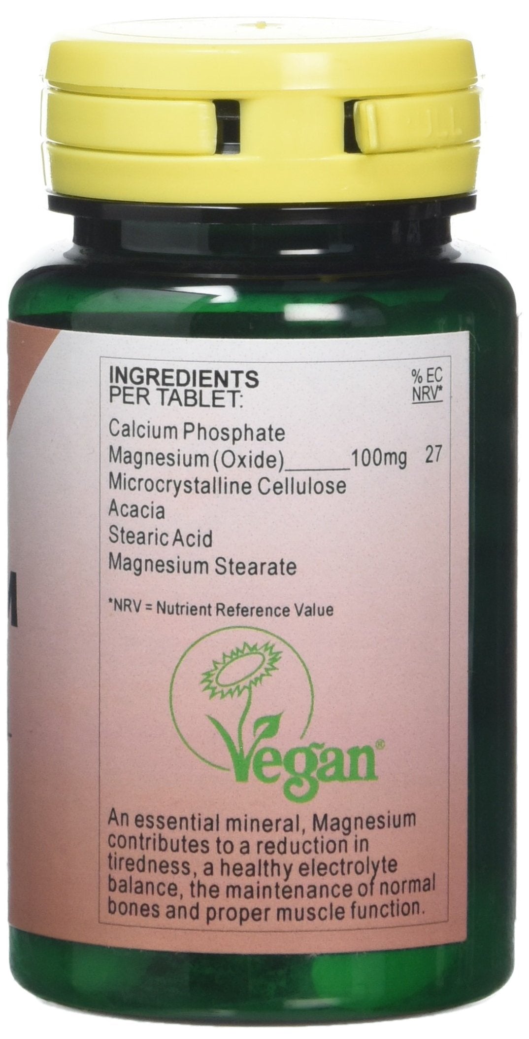 Health Plus Magnesium 100mg : Mineral Supplement - 90 Tablets, in a planet-friendly 99% recycled pot