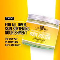 Our Tiny Bees Unscented Body Butter | 100% Natural | Jojoba-Rich for Deep Hydration & Soft Skin | Nourishing skin softening, for prevention and healing of Eczema 250ml. (Unscented)