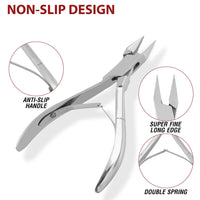 Asm Instruments INGROWN Toe Nail Clippers Nippers Cutters Flame Point Podiatry Instrument 5" Professional Thick Toe Nail Chiropody