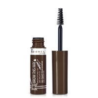 Rimmel London Brow This Way Brow Styling Gel with Argan Oil, Tames and Sets Brows, Dark Brown, 5 ml