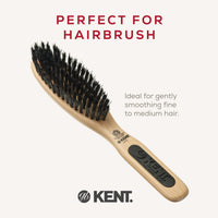 KENT Kent PF05 Perfect For Smoothing Hairbrush - Narrow Oval Bristle & Nylon Brush for Short to Medium Length Hair
