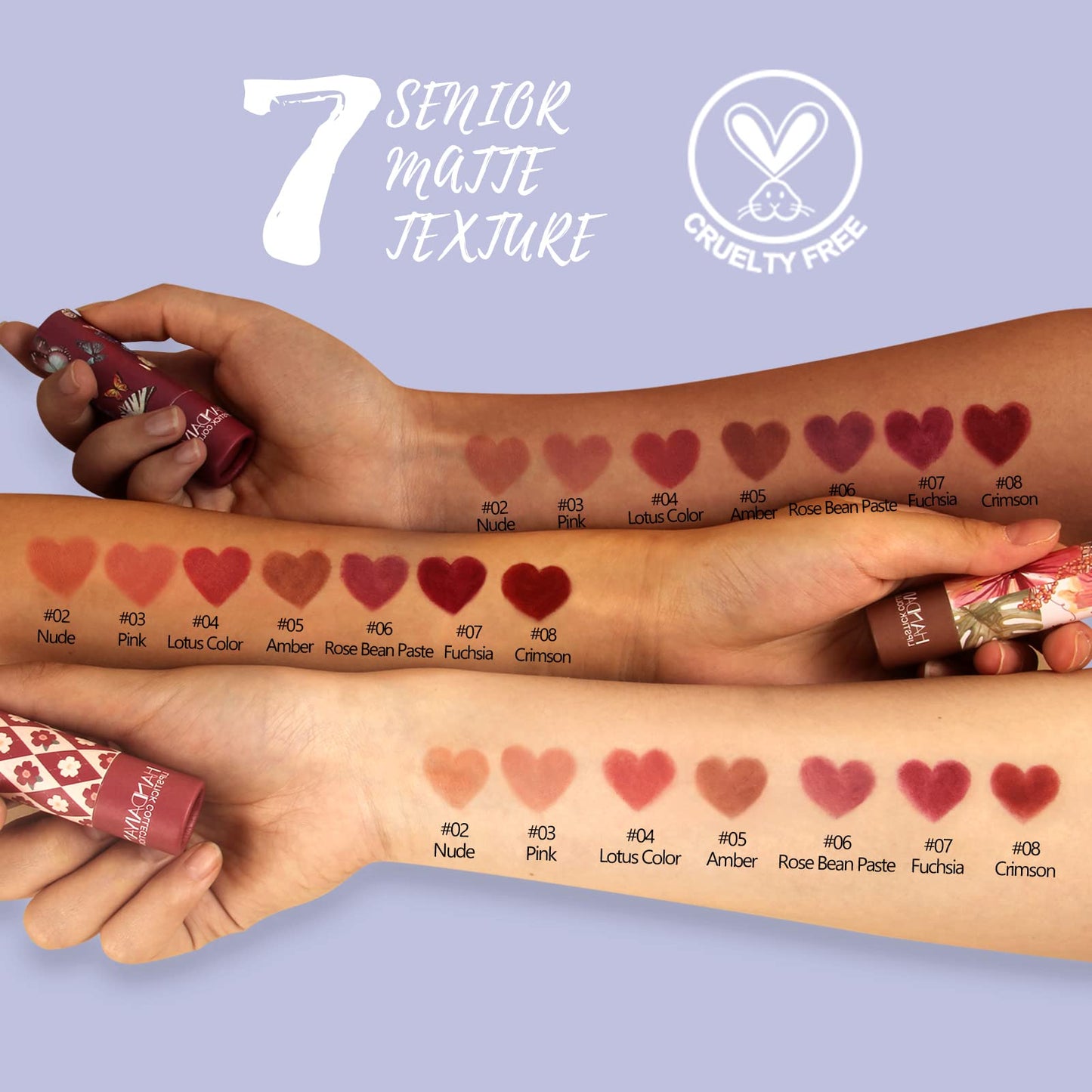 Anglicolor Pale Pink Lipstick,Matte,Smooth,Waterproof,Highly Pigmented Lipsticks（04#Pale Pink）