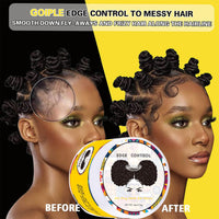 Fashion Base Edge Control Wax for Black Women - Edge Control Gel for Afro Hair - Strong Hold - Non-greasy - No White Residue - Afro Hair Products Gel (Pineapple Scent) 4 Ounces