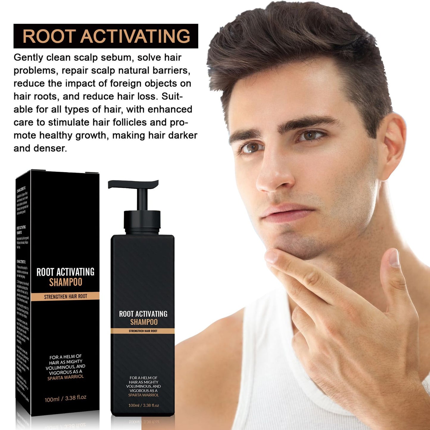 MEITREND Root Activator Shampoo for Men,Hair Thickening Shampoo