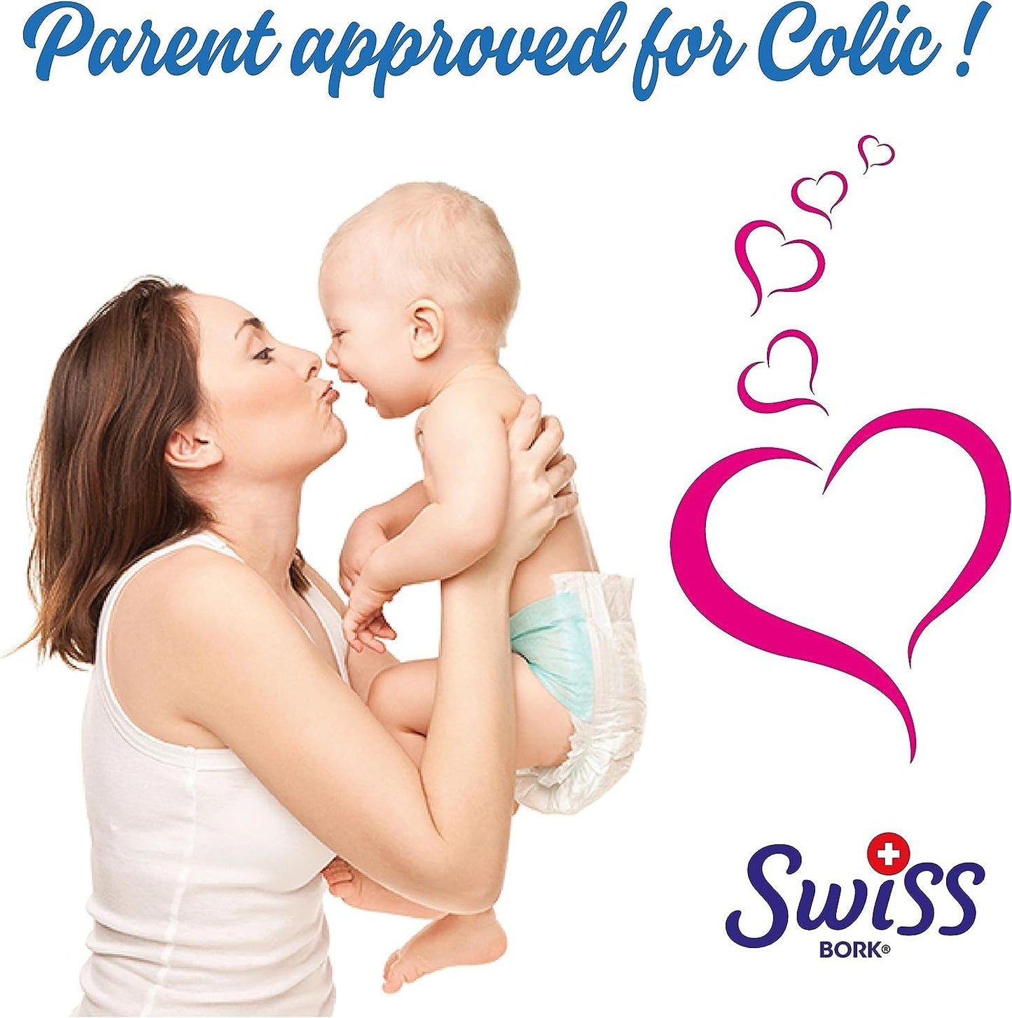 SWISS BORK Baby Probiotic Drops with Vitamin D3 — Kids Probiotics for Gut Health, Effective Digestive Support, and Colic Relief – 10ML & 45 Days’ Supply (Halal)