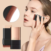 INBOLM Foundation Stick Full Coverage Foundation Stick Built-In Brush Exquisite Double-Head Design Instantly Balance & Even Complexion Natural Color for Medium Skin Tones