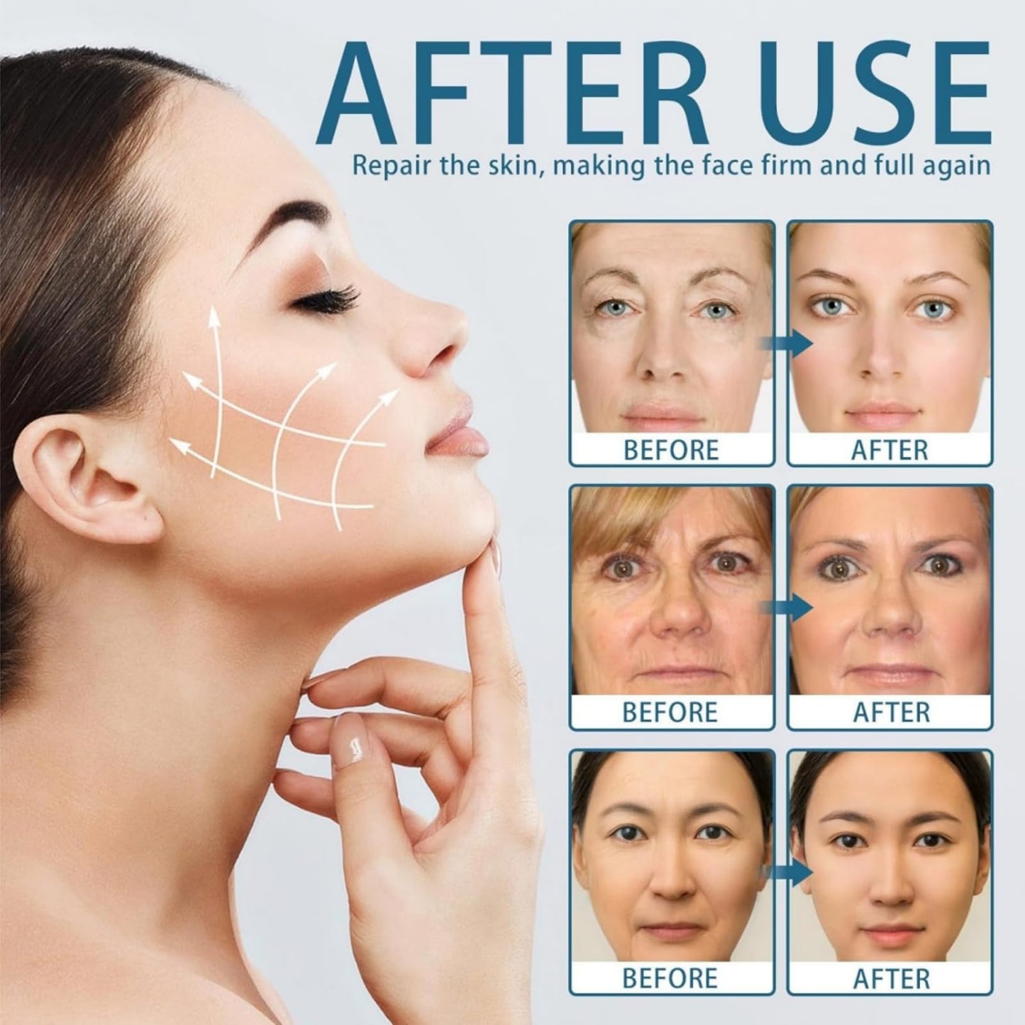 Heefeng Anti-Aging Copper Peptide Serum,Copper Peptides Serum For Face,Hyaluronic Acid & Wrinkle Reduction,Fine Lines,Repair Damaged Skin,Promotes Radiant Skin,Hydrating S-erum Face For Women & Men,30ml