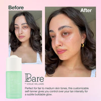 Bare by Vogue Bare By Vogue Face Tanning Drops - Light/Medium, Customisable Sun-Kissed Glow - Infused with Green Tea, Chamomile, and Pomegranate Extract - For Smooth, Hydrating & Radiant Skin (30ml)