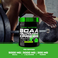 Scitec Nutrition BCAA + Glutamine Xpress – Essential Amino Acid Blend – with 5g 2:1:1 BCAAs – 5g Glutamine – Fortified with Taurine, 300 g, Citrus Mix