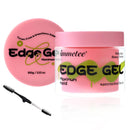 immetee Edge Control Gel with Brush, Hair Styling Gel Flyaway Hair Tamer for Afro Hair.（100g,3.52 oz） (Purple-Grapes)