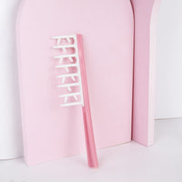 Invogue Brushworks Smoothing Curl Comb Pink