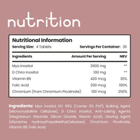 VitaBright Myo and D-Chiro Inositol Complex - 4000mg per 4 Tablets - 120 Tablets - Clinically Proven 40:1 - Vitamin B6, Folic Acid, Chromium - PCOS, Hormonal Balance, Ovarian Function, Fertility