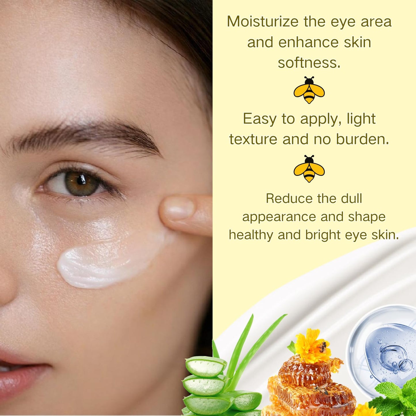 Cureluxe Bee Venom Eye Cream - Collagen Bee Venom Wake Up Eye Cream - Anti Wrinkle Removal Eye Moisturizer for Women - Anti Aging,Fade Dark Circles and Puffy Eyes - Day And Night Care 15g