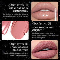 5pcs Lip Liner Lip Gloss Lipstick Set All In One Lip Kit Glitter Lip Gloss Matte Velvety Lip Liner And Lipstick Set High Pigmented Non-Stick Cup Red Lipstick And Liner Set Gift For Girls Lip Set