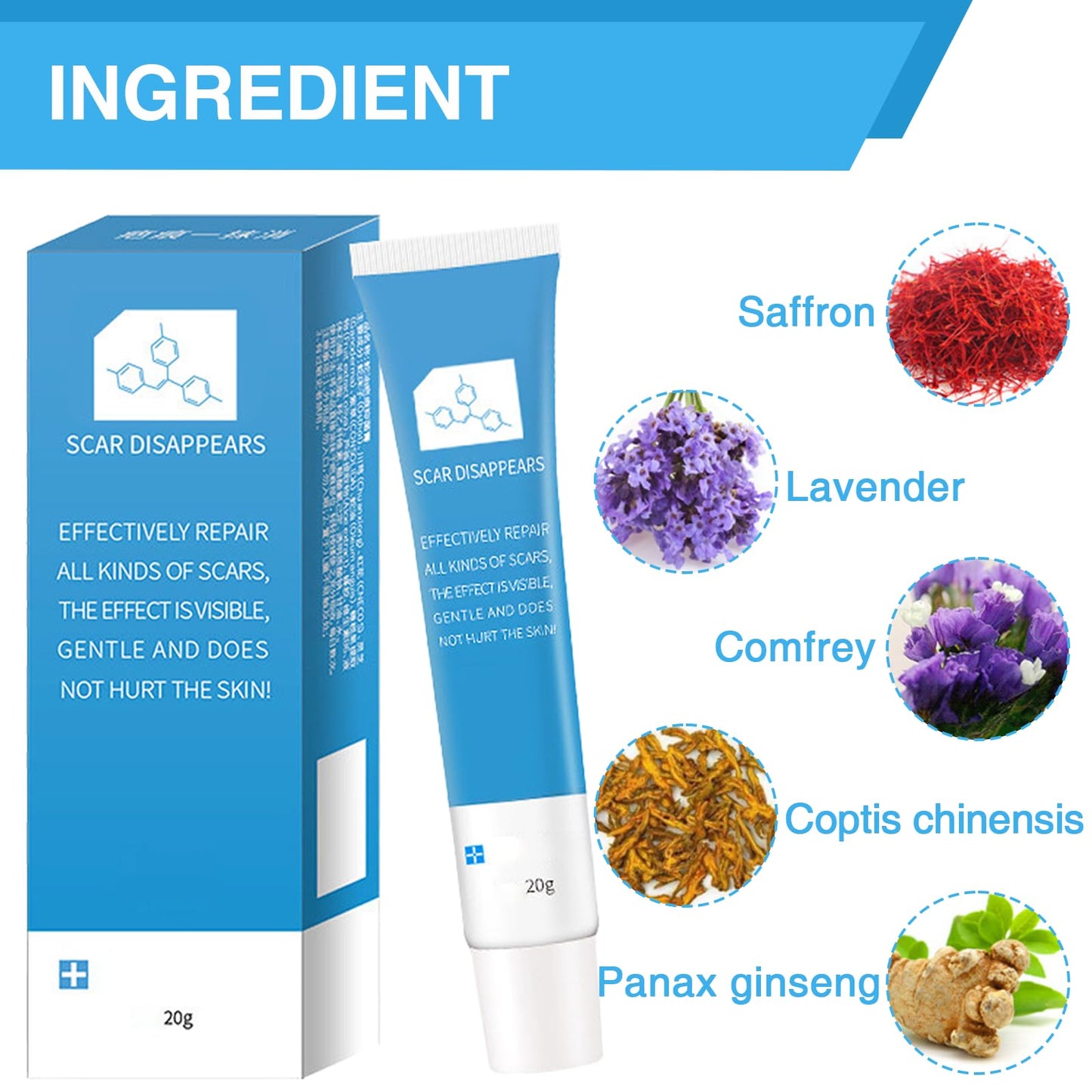 COWANIEE 2 Pcs Scar Removal Cream,20g