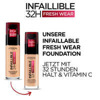 L'Oreal Paris Makeup Waterproof and Long Lasting Liquid Foundation SPF 25 Infaillible 24Hr Fresh Wear Makeup, #5 Pearl, 30 ml
