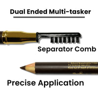 BF Beauty Forever Beauty Forever Dual Ended True Kohl Eyebrow Pencil & Multi Tasker with Sharpener & Separator Comb, Lip liner, Eyeliner, Smudge & Waterproof (Brown)