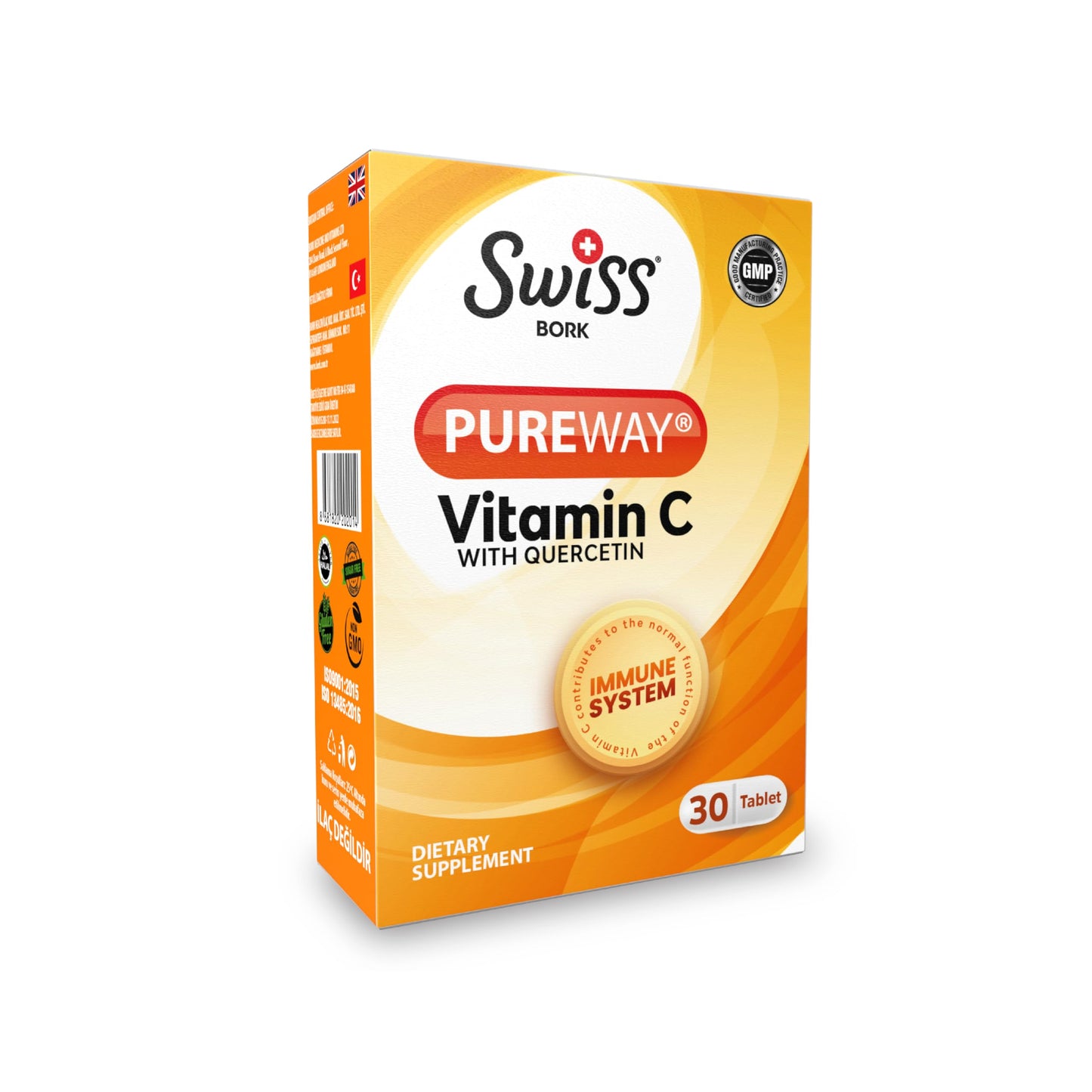 Swiss Bork SWISS BORK Natural Vitamin C Tablets (Ester C) – High Strength Vitamin C Supplement to Nourish Your Immune System, Enhance Radiant Vitality and Fight Free Radicals - 30 Effervescent Tablets (Halal)