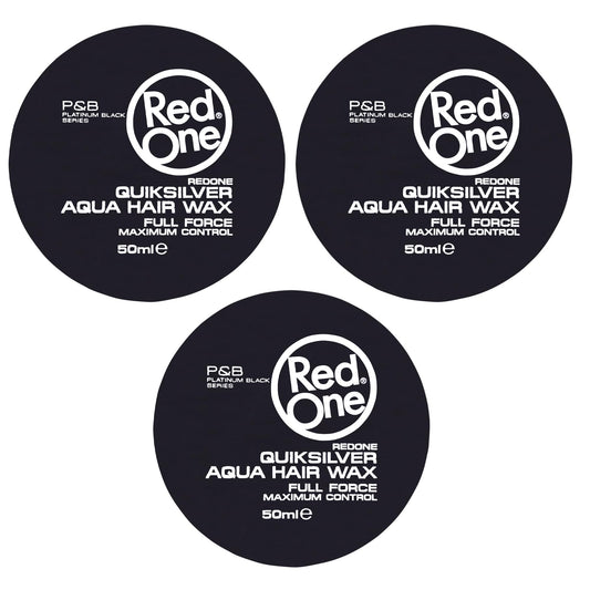 Redone Hair Styling Aqua Wax Grey 3 x 50 ml | Firm Hold | Hair Gel Wax | Ultra Hold | Men & Women Hair Wax | Manol, Mixcherry Scent | Maximum Control