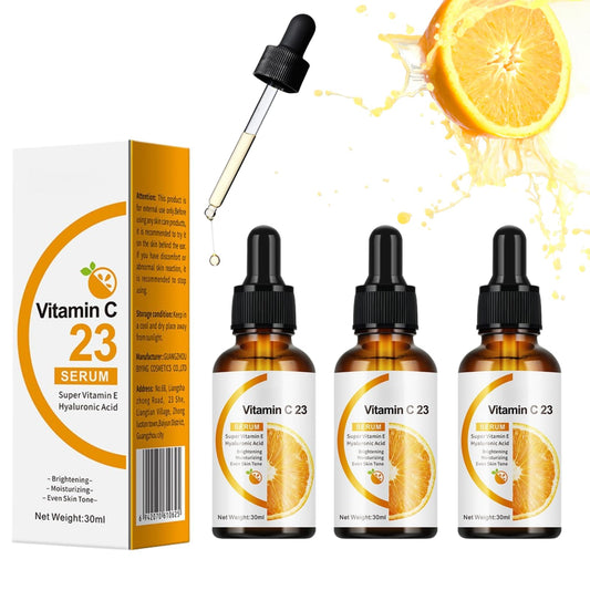 TBeautfave 3PCS Vitamin C Serum for Face - 23% Vitamin C Face Serum with Hyaluronic Acid & Vitamin E – Anti-Aging & Brightening Serum for Anti-Wrinkle, Hydrating, Dark Spot Correcting, Korean Skincare