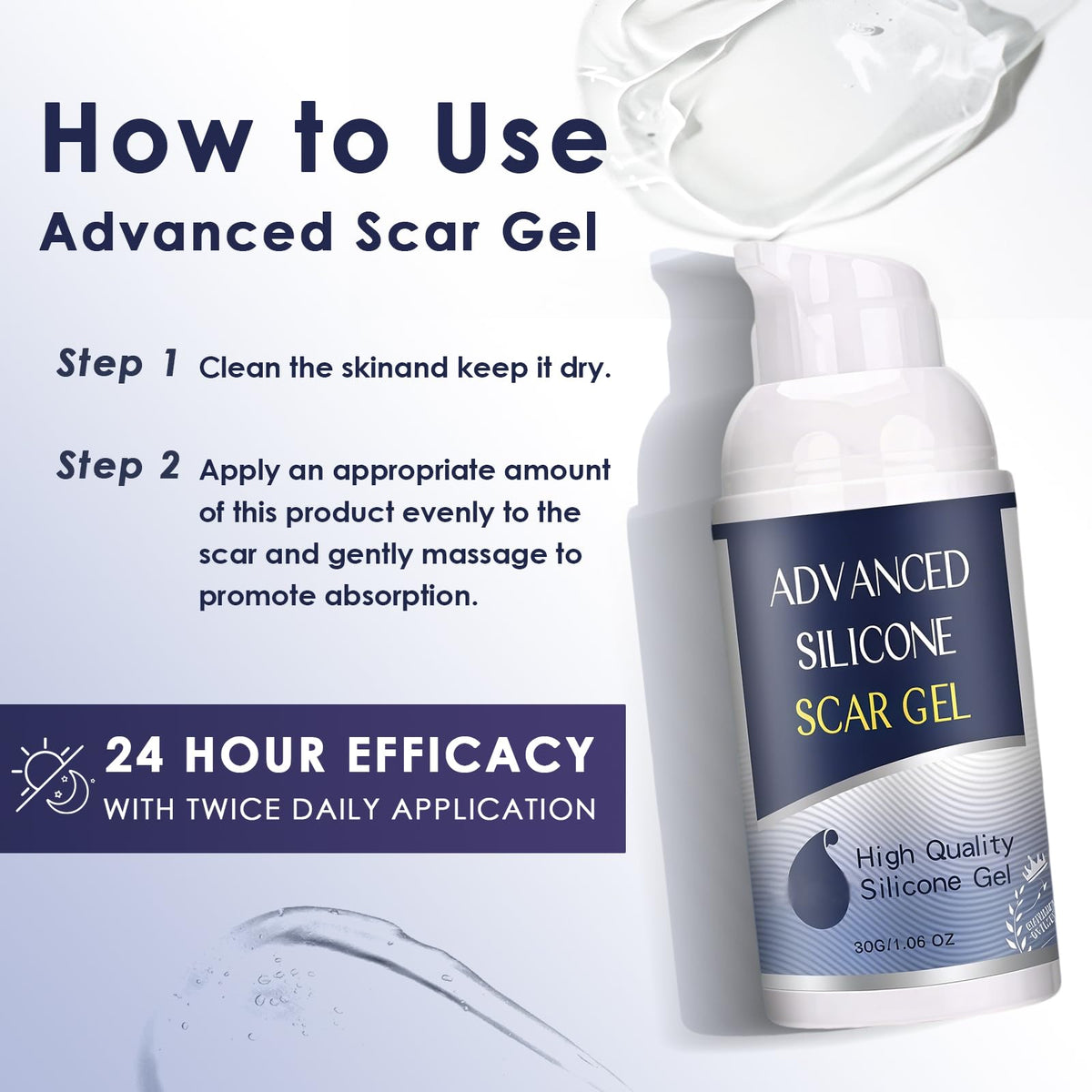 Uheltosly 30g Scar Gel, Scar Cream, Mild and Moisturizing Scar Removal Cream, Stretch Mark Cream, Recovery for Old and New Scars
