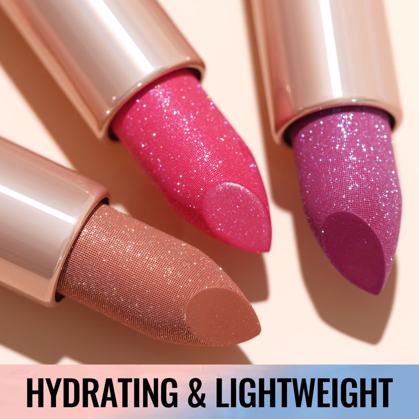 Oulac Peach Shimmer Lipstick for Women-Moisture Tinted Lip Balm for Dry Lips, Glitter Surface, Creamy Formula, Hydrating & Smooth, Infused with Shea Butter, Vegan, Clean Beauty(PG07) Mermaid Kiss