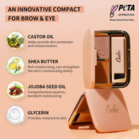 Oulac Light Brown Eyebrow (Powder + Gel) Kit Makeup, 2 Colours Fills & Contours Brows with Brush, Mirror, Waterproof Eye Brow Pomade, Blonde Hair for Natural Looking 3.2 g (Golden blonde)