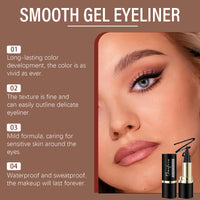 EONFAVE Black Eyeliner - Matte Black Eyeliner Pen Gel - Eyeliner Pencil Long Lasting - Quick Drying Formula Eye Liner - Waterproof Smudge-proof All Day Eyeliner Makeup