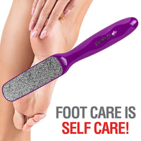 Probelle Double Sided Multidirectional Nickel Foot File Callus Remover - Immediately Reduces calluses and Corns to Powder for Instant Results, Safe Tool (Purple)