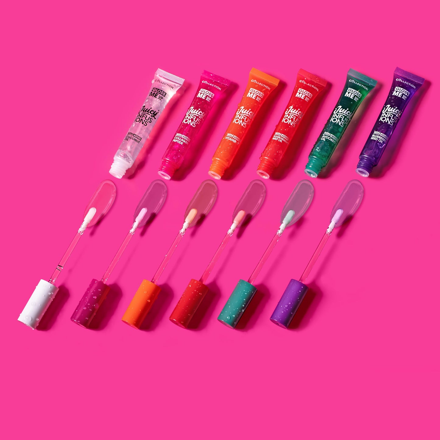 Collection Cosmetics Gloss Me Up Juicy Infusion Kiwi Lip Gloss, With Added Avocado Oil, Hydrating, For Dry Lips, Fruity Scented, 9ml