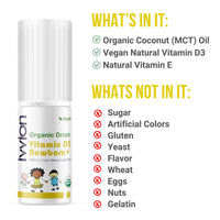 ivvion Ivvion Organic Vegan 400IU, Vitamin D3, 60 Drops – Baby Drop for Infants & Toddlers | USDA Organic, Non-GMO, Plant-Based, No Additives or Preservatives, All Natural, Made in UK – Pack of 2