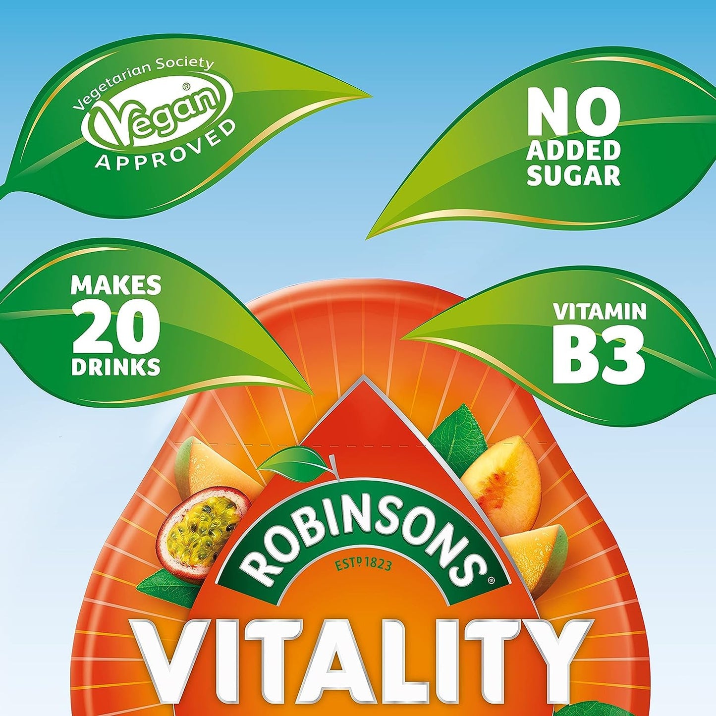 Robinsons 2x Vitality Peach, Mango & Passion Fruit +2x Boost Benefit Drops Raspberry, Strawberry & Acai with Vitamin B6 | By SHANZA DEPARTMENTALS